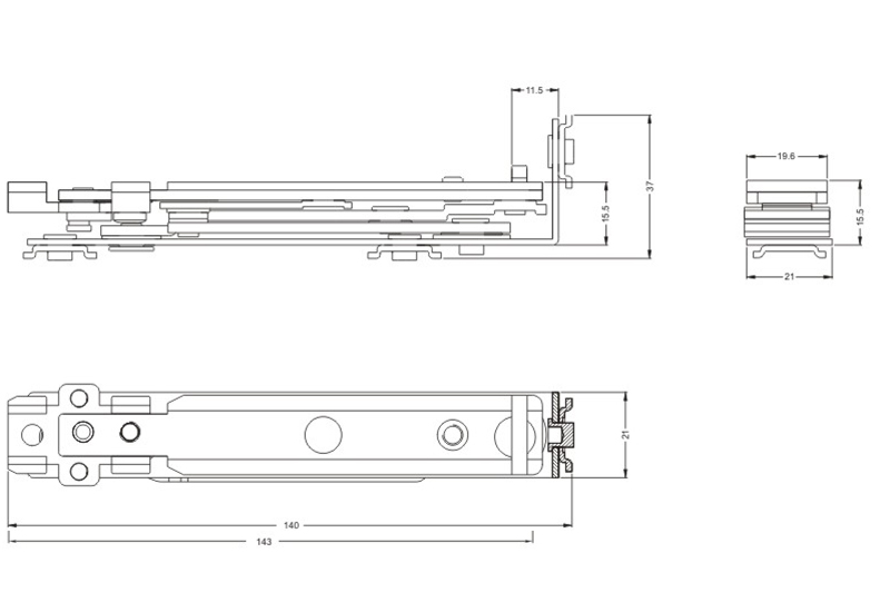 165輕型隱藏式合頁 C-15820-003（165度）